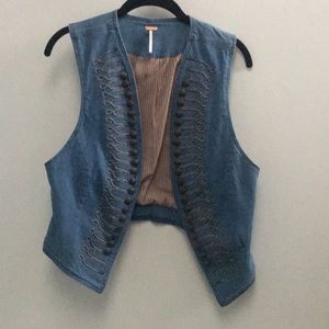 Vintage Circus Inspired Free People Jean Vest